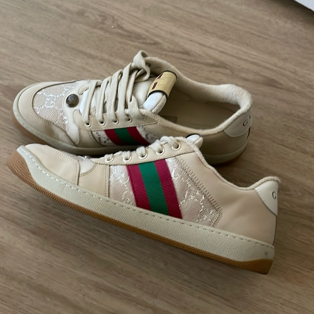 AUTHENTIC GUCCI WOMEN'S SCREENER SNEAKER WITH WEB